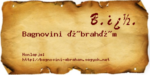 Bagnovini Ábrahám névjegykártya